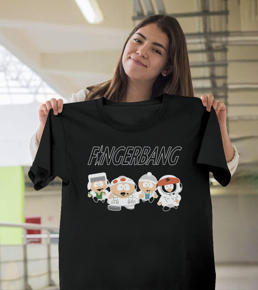 FINGERBANG South Park Cartoon Band Characters T-Shirt