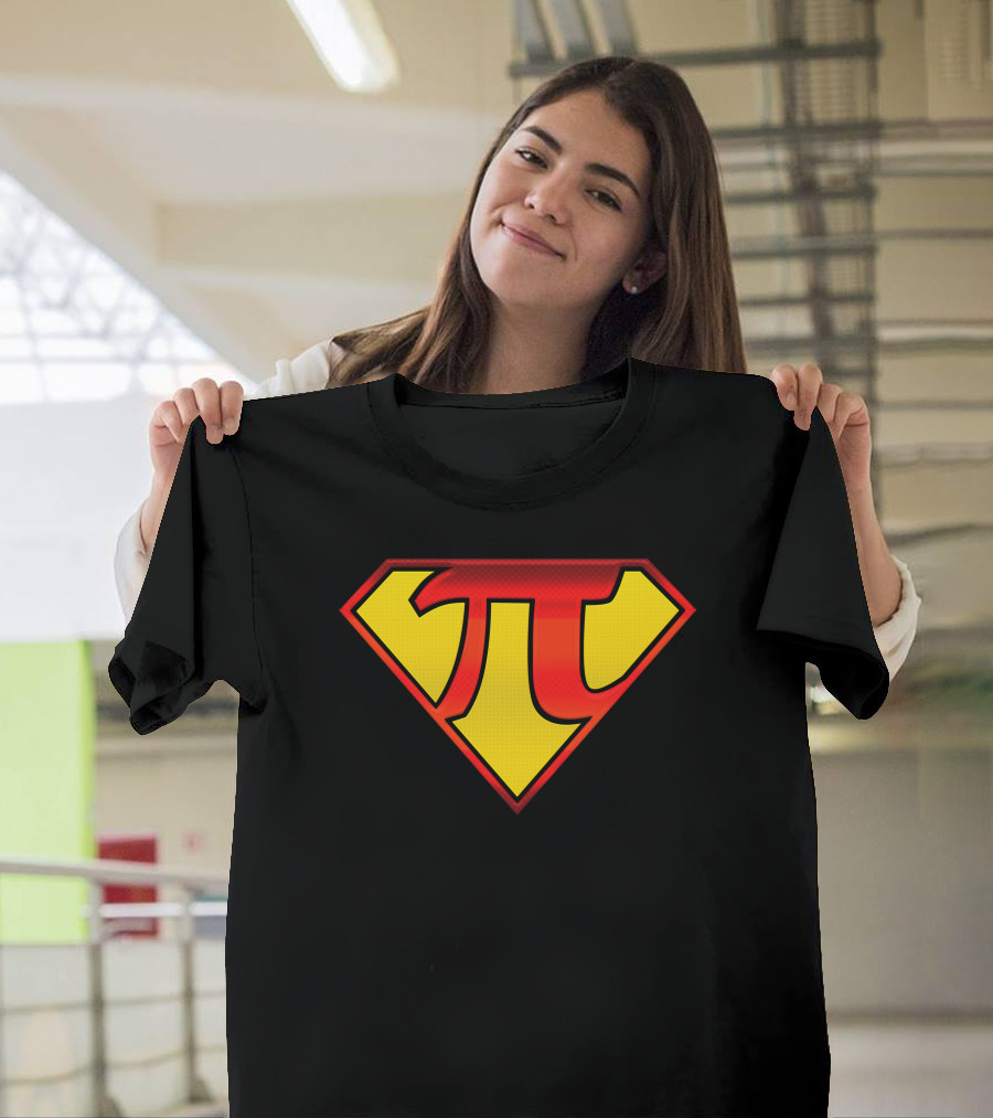 Funny Super Pi Shield Emblem T-Shirt