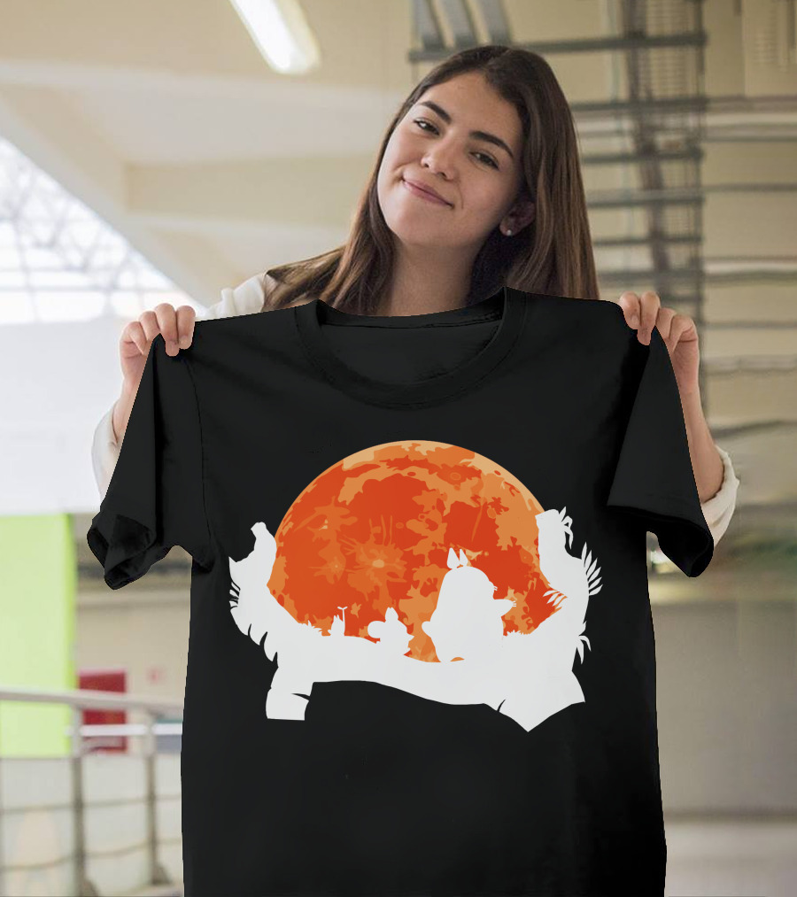 Hakuna Totoro Sunset Silhouette Moon Scene T-Shirt
