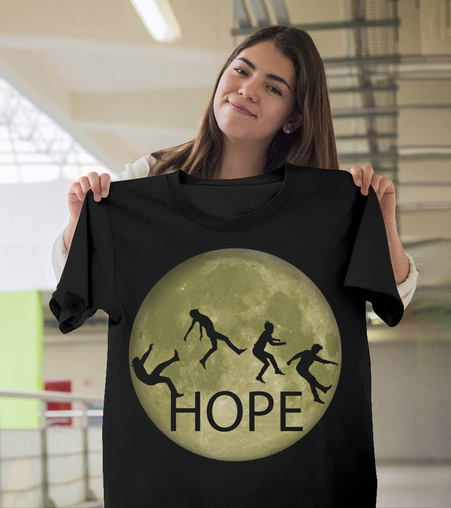 Hope Silhouette Sequence On Yellow Moon T-Shirt