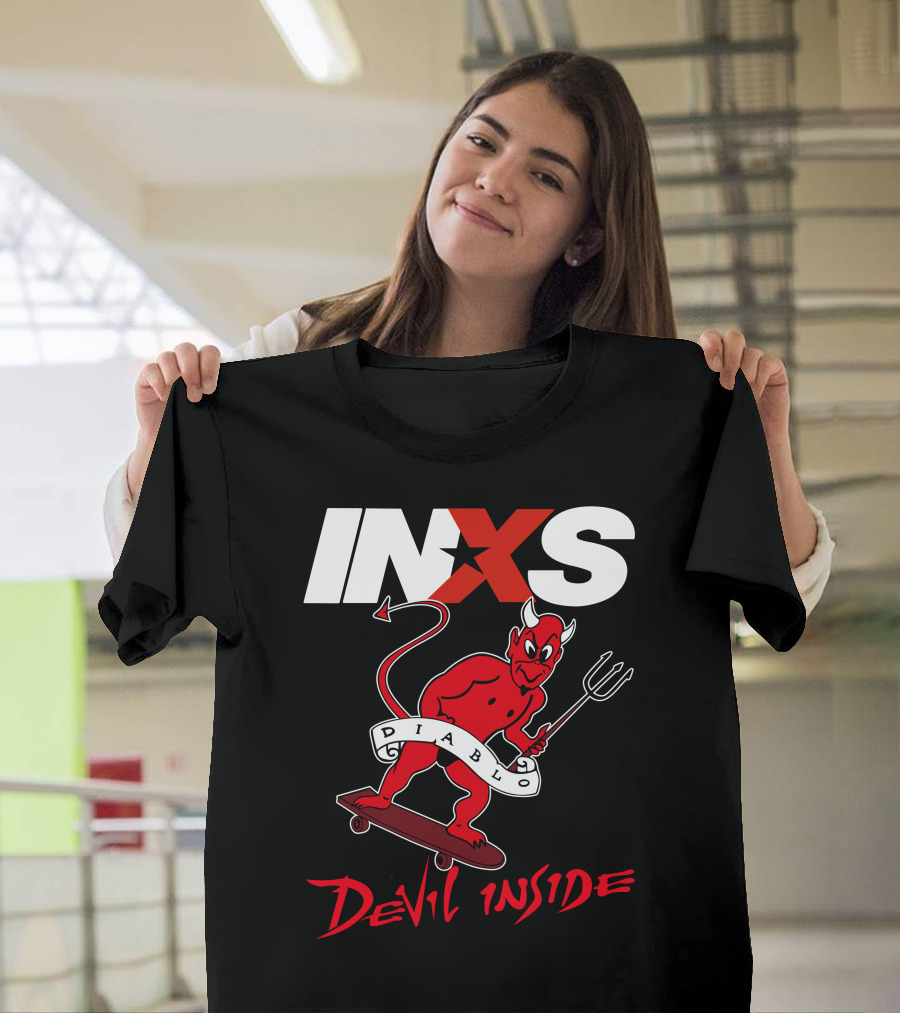 INXS Diablo Devil Inside Skateboarding Demon T-Shirt