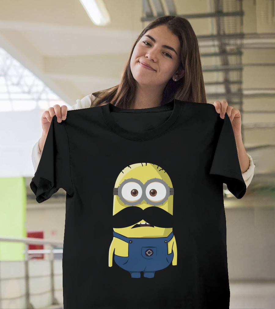 Minion with Oversized Mustache Fun Look T-Shirt