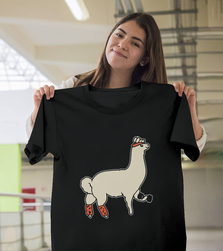 LLiftin' Llama with Headband and Weights T-Shirt