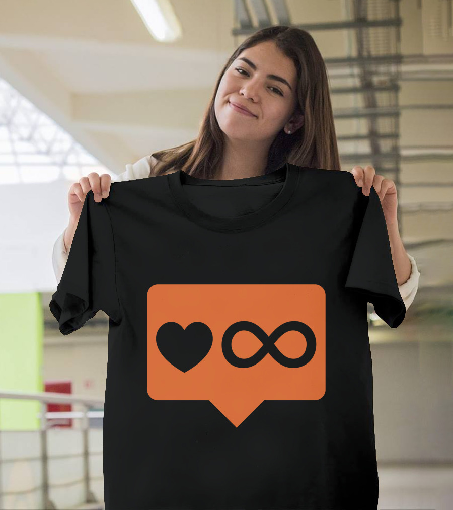 Heart Infinity Symbol Notification Love Forever T-Shirt