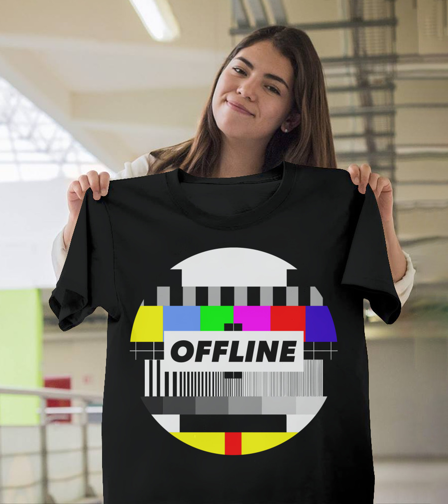 Offline Retro TV Test Pattern Spectrum T-Shirt