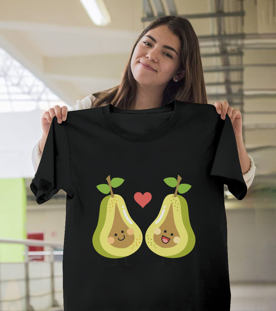 Pear Love Heart Smiling Faces T-Shirt