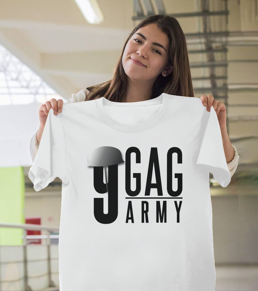 9GAG Army Helmet T-Shirt