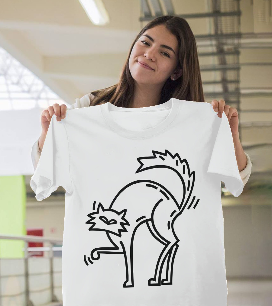 Cat Royalty Feline Majesty Iconic Outline T-Shirt