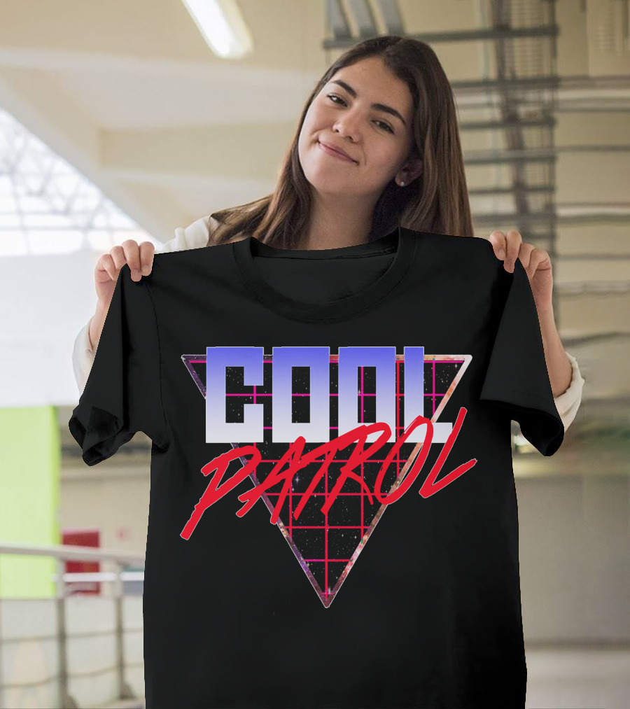 Cool Patrol Retro 80s Triangle Grid T-Shirt