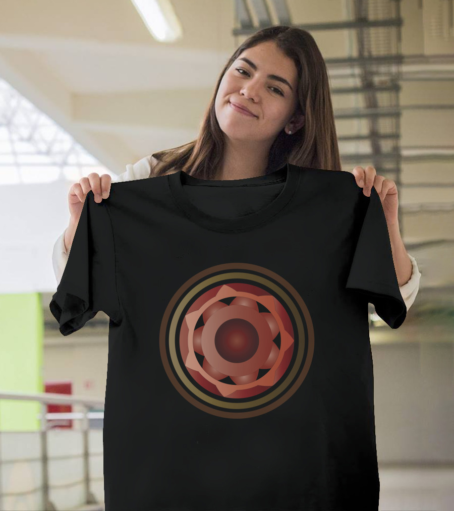 Funny Fire Circle Geometric T-Shirt