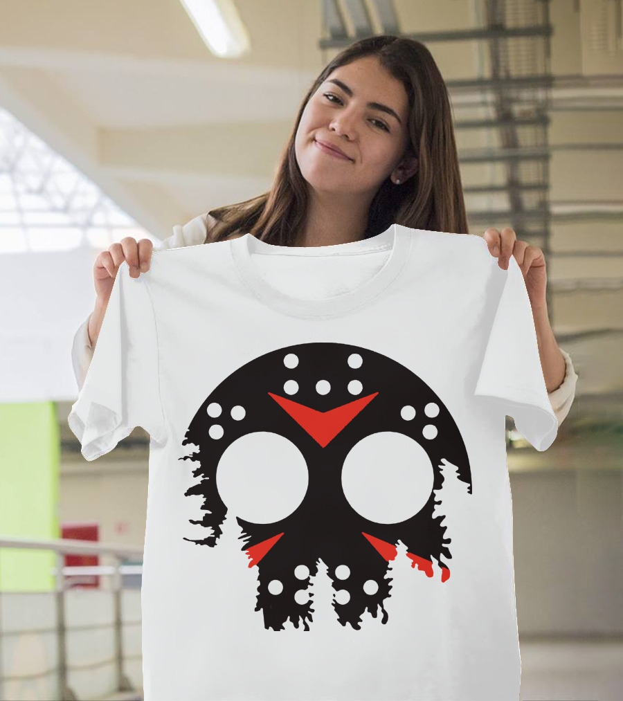 Jason Voorhees Hockey Mask Moon Halloween Mashup T-Shirt