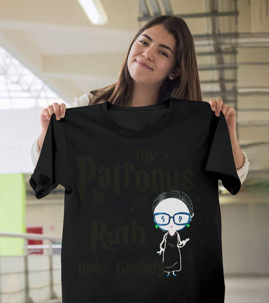 My Patronus Is Ruth Bader Ginsburg Wizardry Style Cartoon T-Shirt