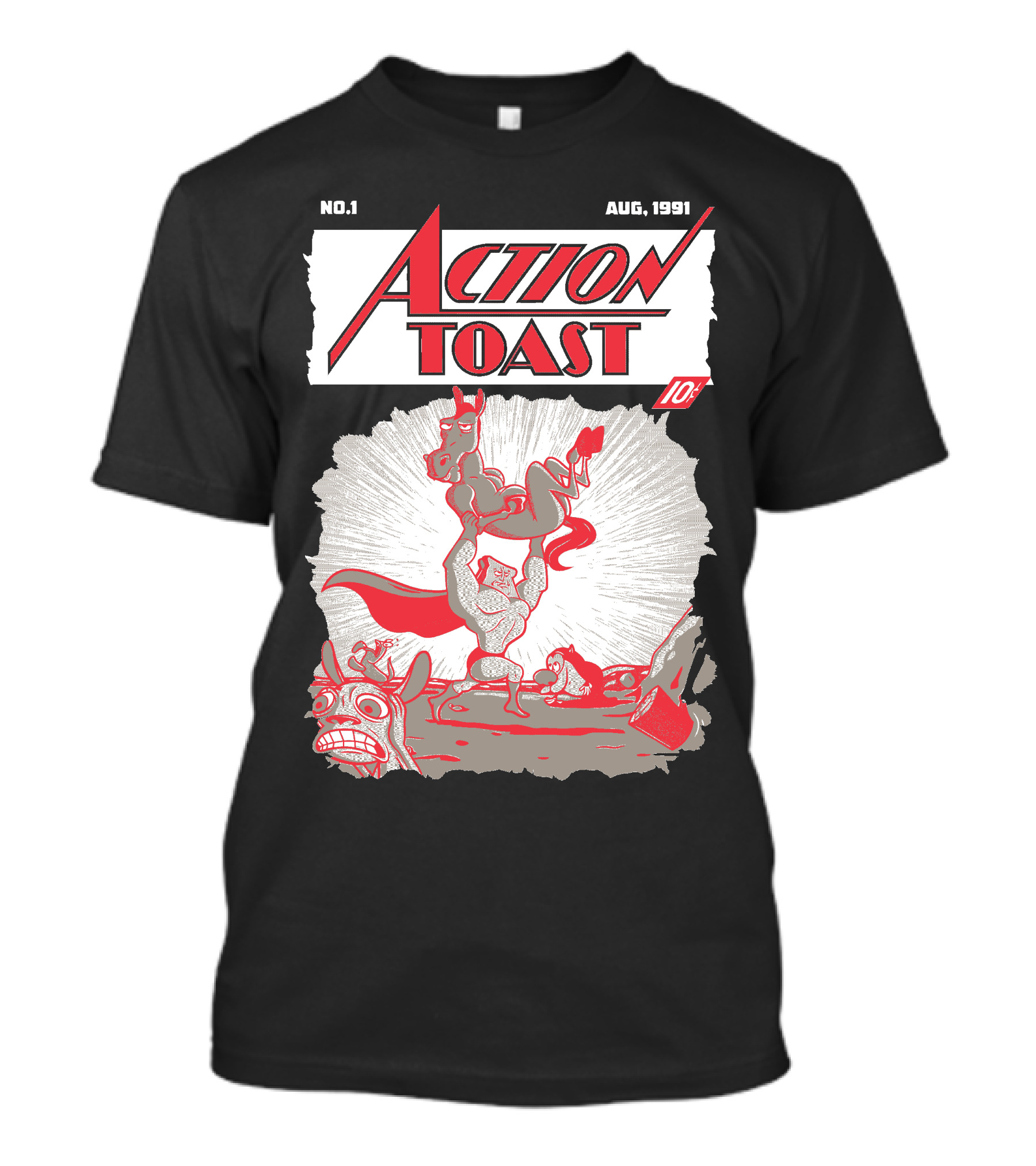 Action Toast No.1 Aug 1991 Retro Comic Cover T-Shirt