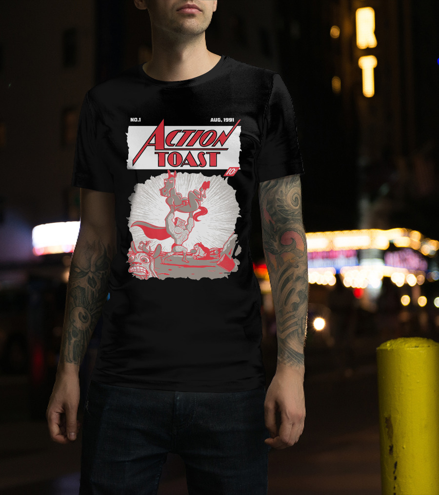 Action Toast No.1 Aug 1991 Retro Comic Cover T-Shirt