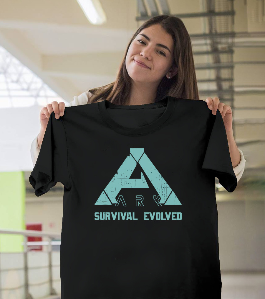 Ark Survival Evolved Game Logo Blue Elements T-Shirt