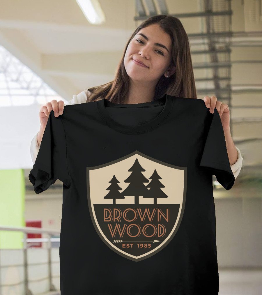 Brown Wood Camper Est 1985 T-Shirt