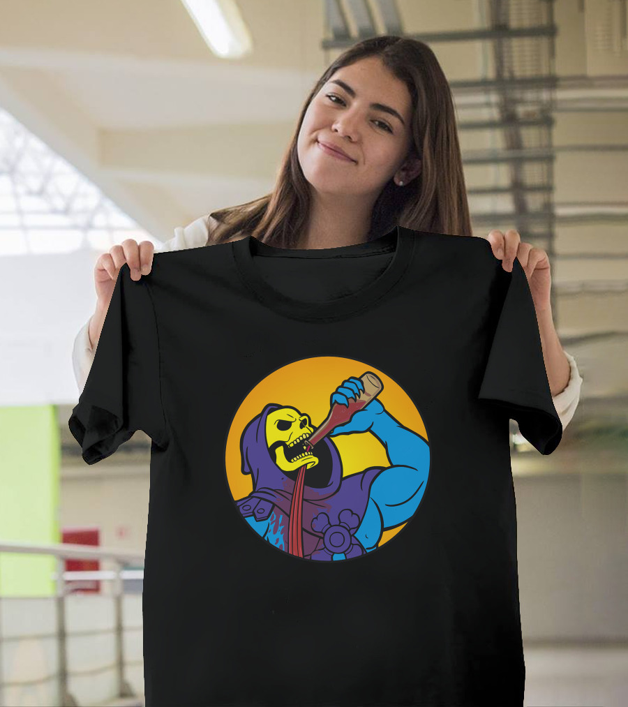Skeletor Drinking Problems Masters of the Universe T-Shirt