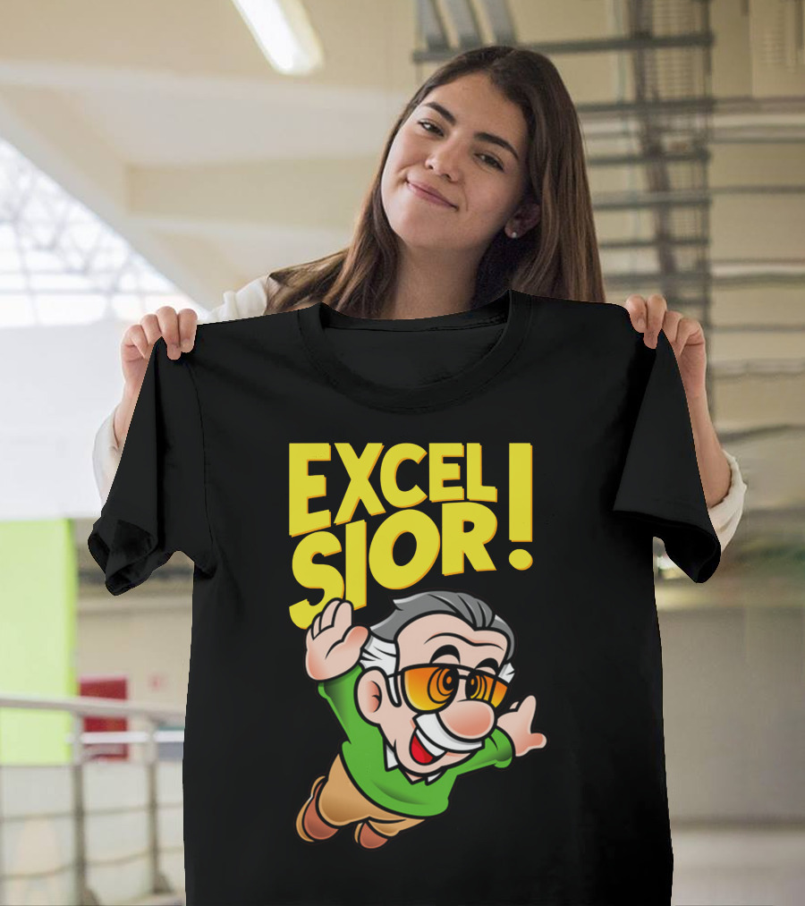 EXCELSIOR Flying Character with Glasses and Green T-Shirt