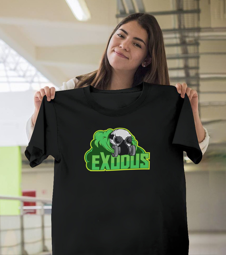Exodus Gas Mask Neon Green T-Shirt