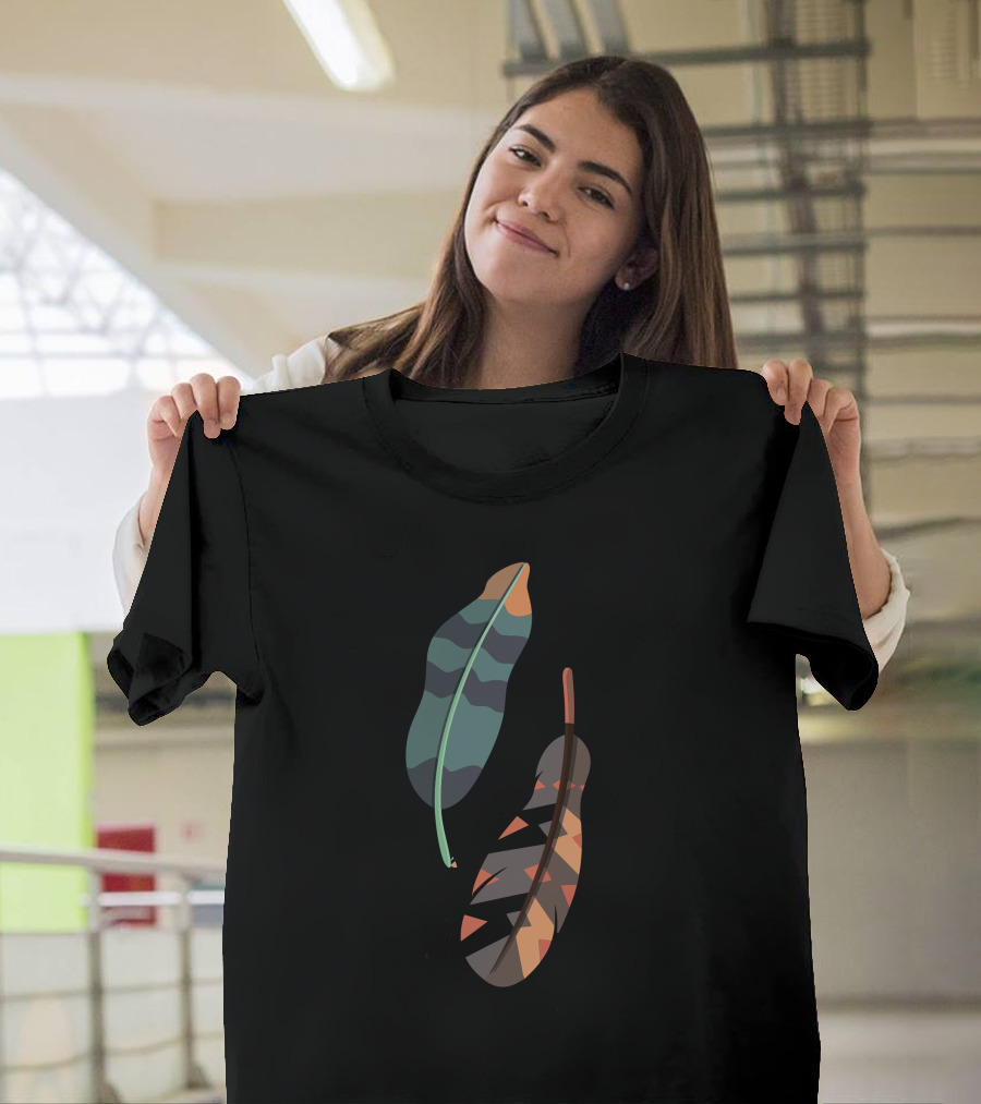 Feathers with Colorful T-Shirt