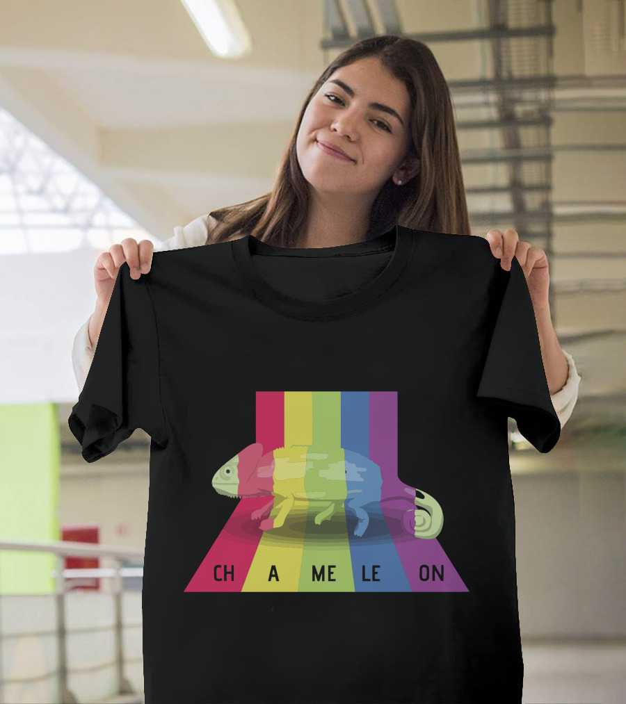 CHAMELEON Rainbow Spectrum Colorful Lizard T-Shirt