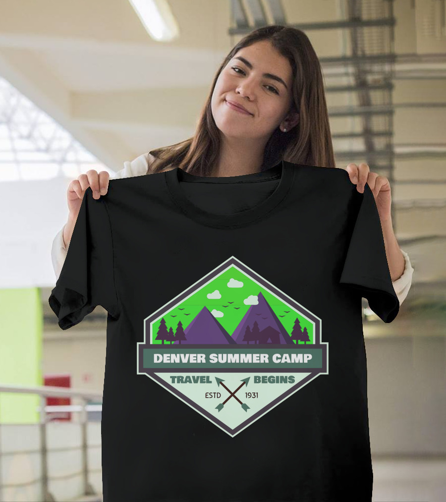 Denver Summer Camp Travel Begins ESTD 1931 T-Shirt