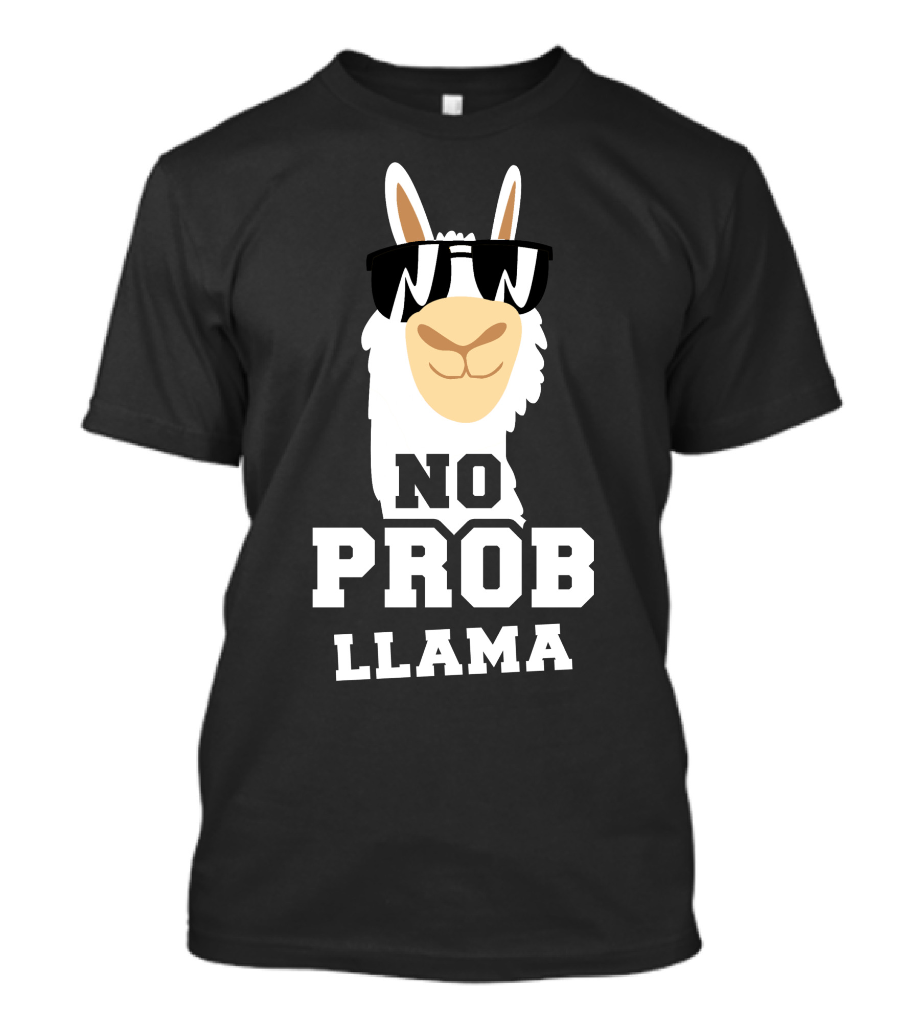No Probllama Cool Sunglasses Llama T-Shirt