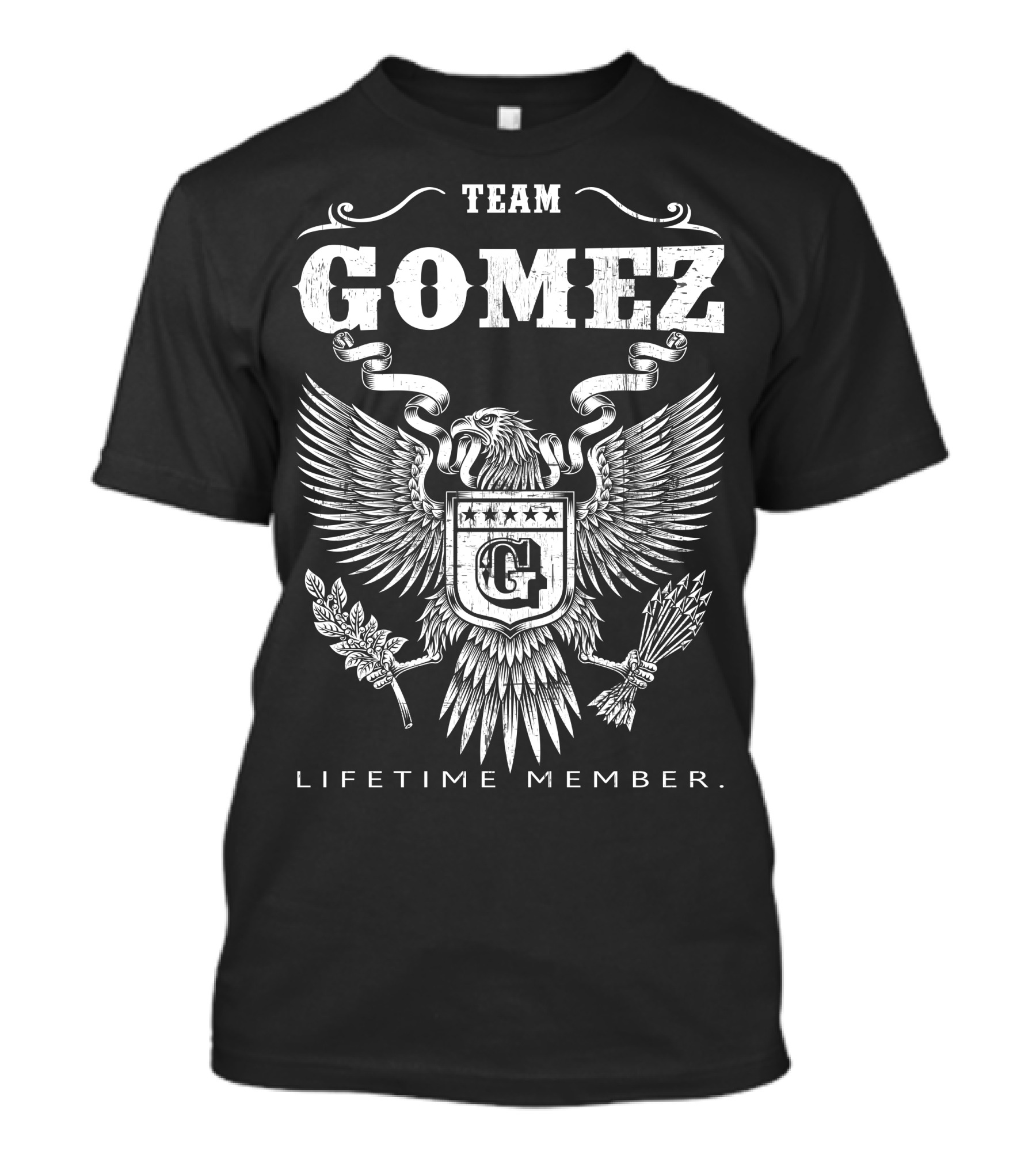 Team Gomez Lifetime Member Eagle Crest T-Shirt