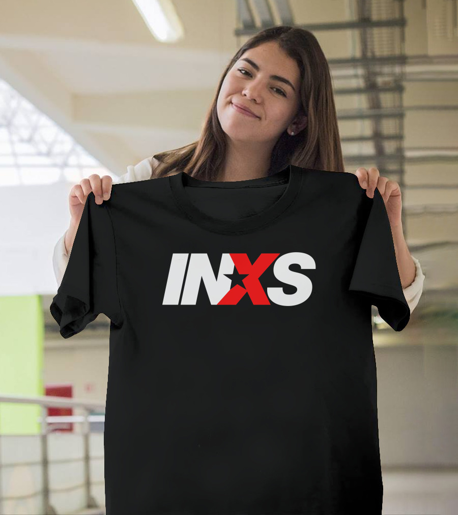 INXS Band Logo with Red Star T-Shirt