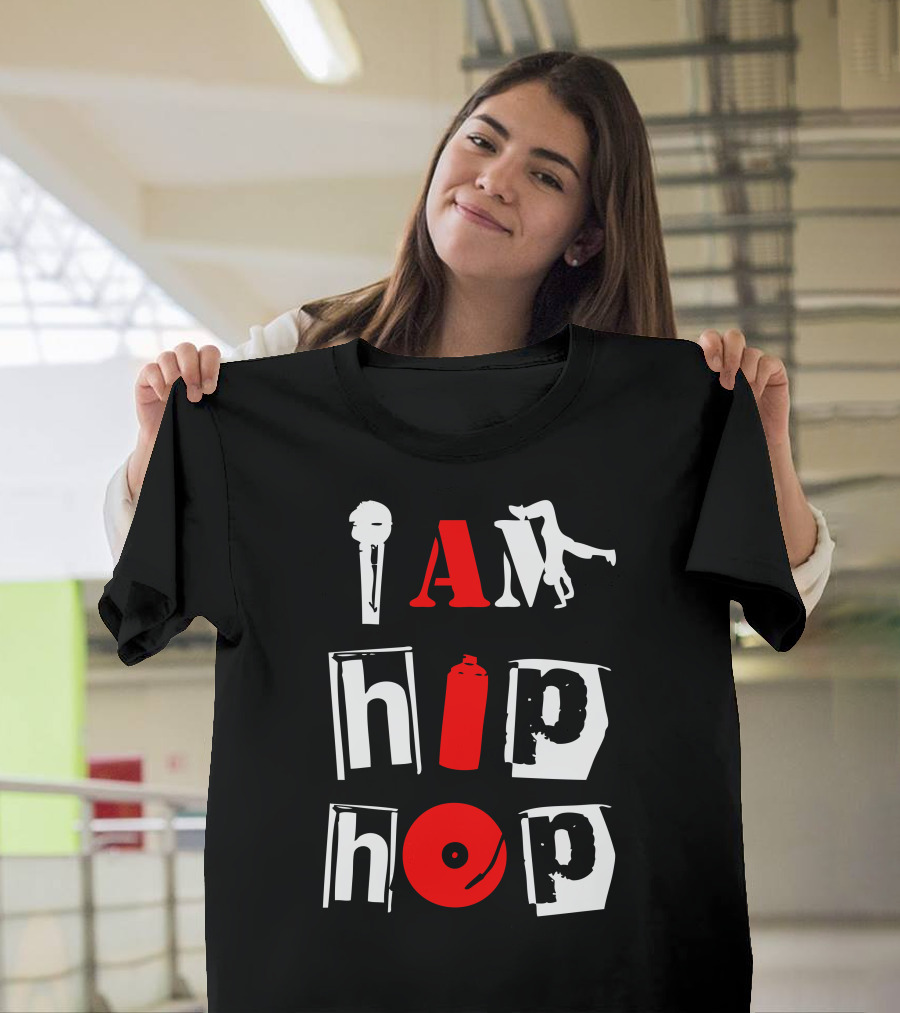 I Am Hip Hop Breakdancer Spray Paint Record T-Shirt