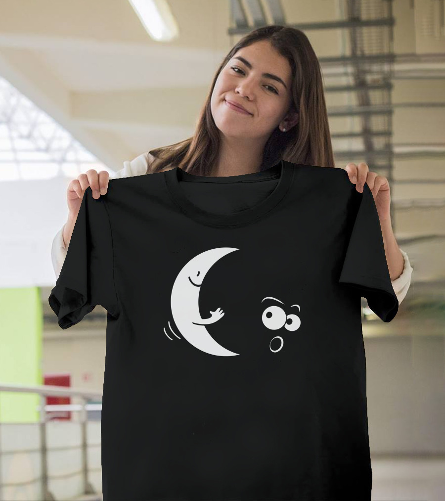 Smiling Moon Reveals Playful Expressions Secrets T-Shirt