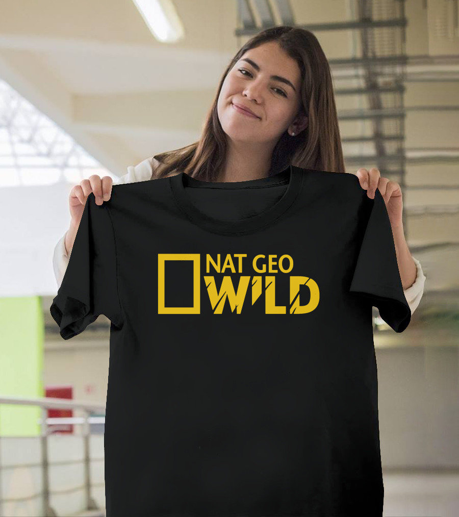 Nat Geo Wild Logo Yellow and Black T-Shirt