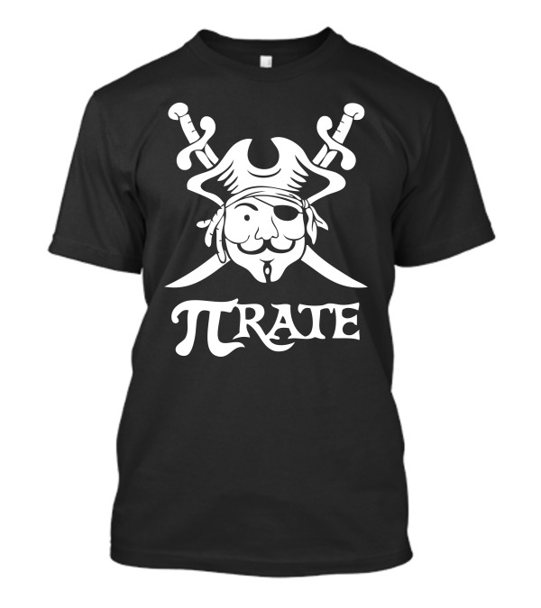 Pirate Pi Rate Skull And Crossed Swords T-Shirt