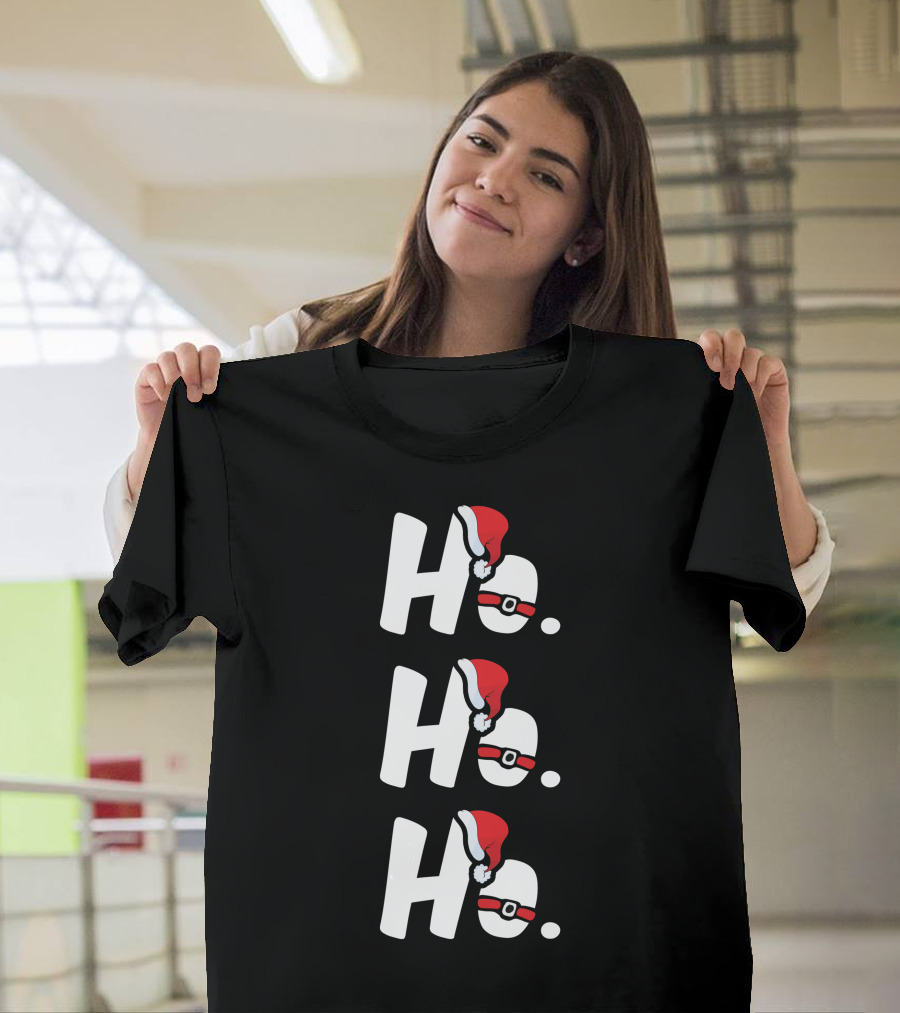 Ho Ho Ho Santa Hat Belt Holiday Cheer T-Shirt