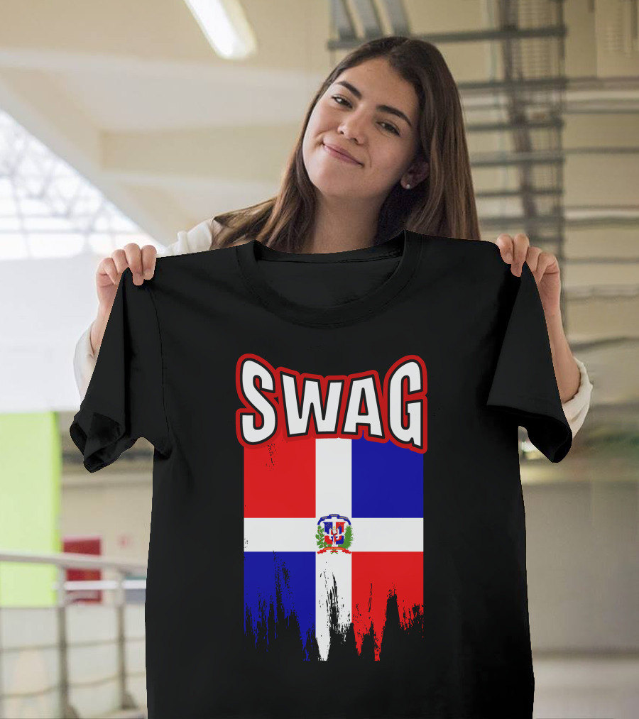 SWAG Dominican Republic Flag Print T-Shirt