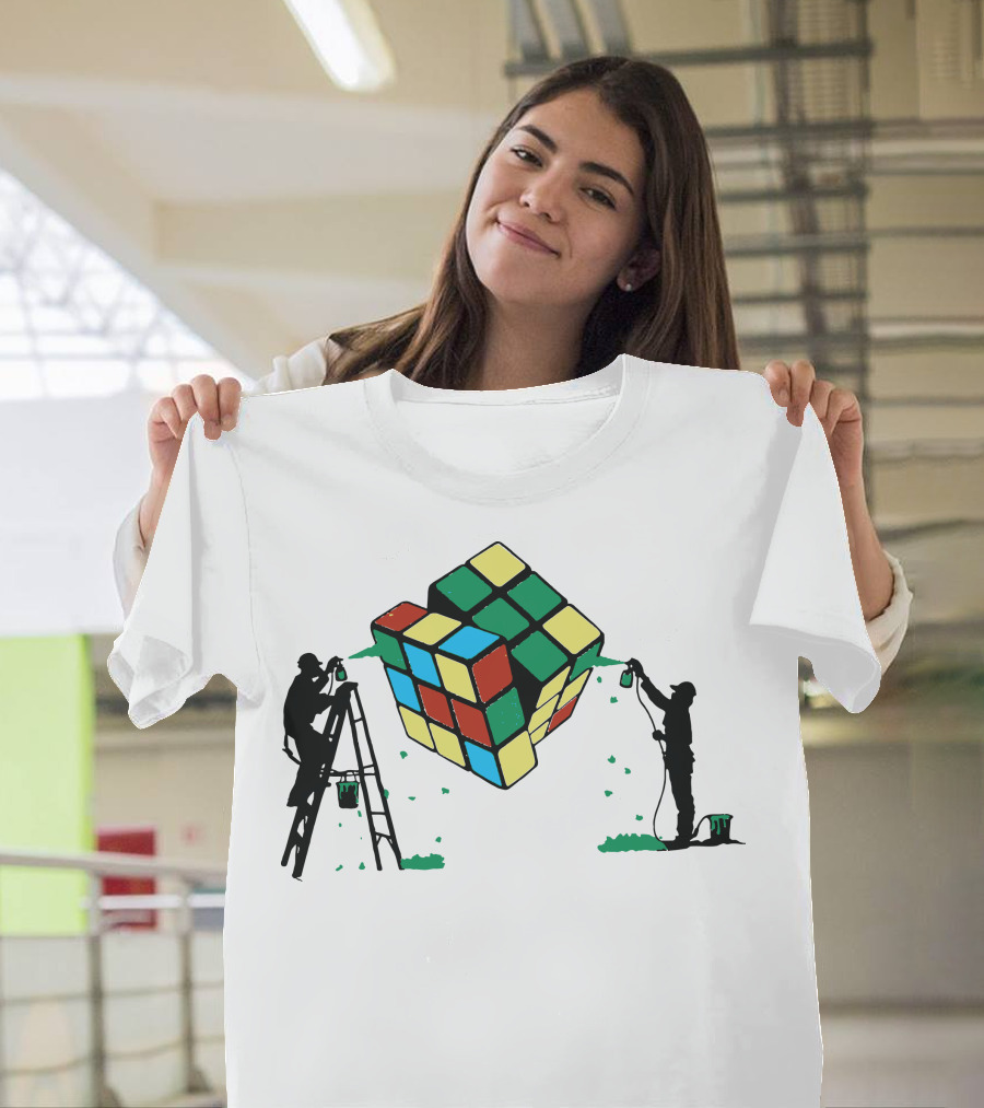 Cubic Paint Rubik's Cube Spray Painters T-Shirt