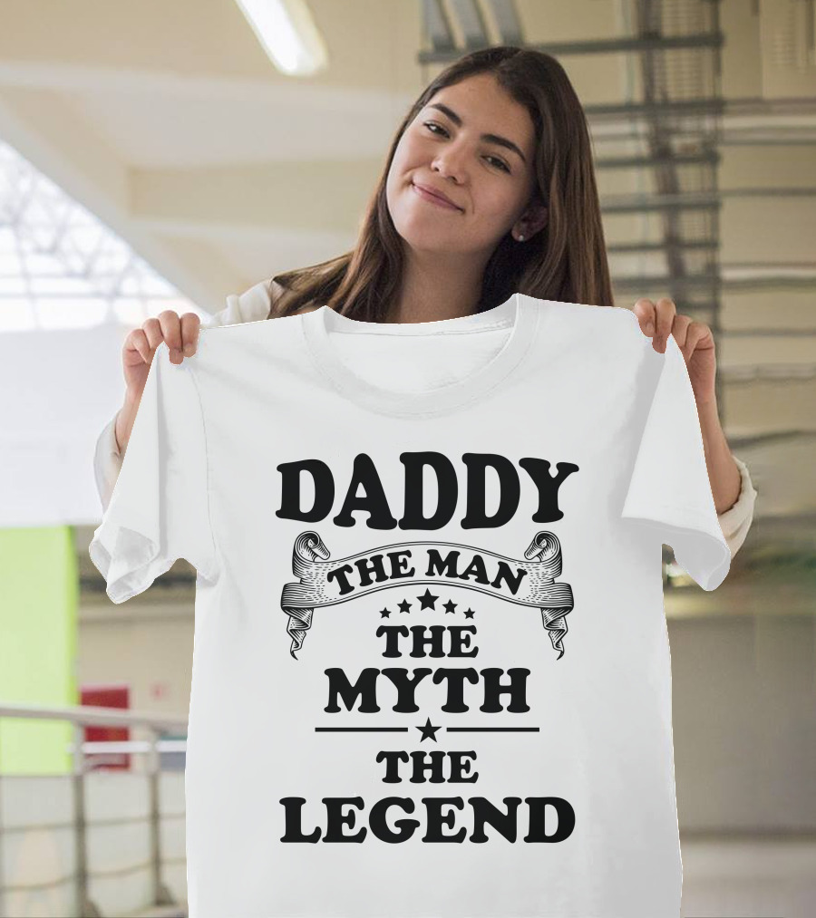 Daddy The Man The Myth The Legend Stars Banner T-Shirt