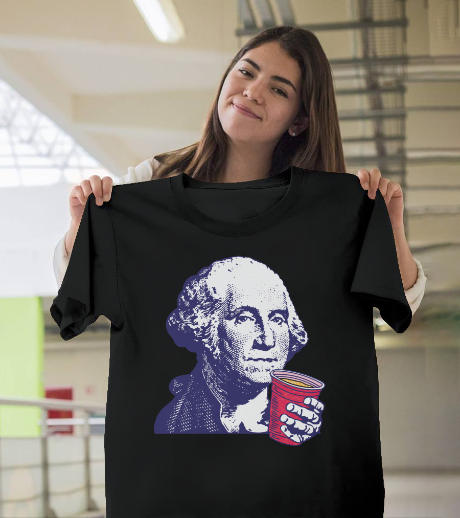 George Washington Red Cup Party 4th Of July T-Shirt