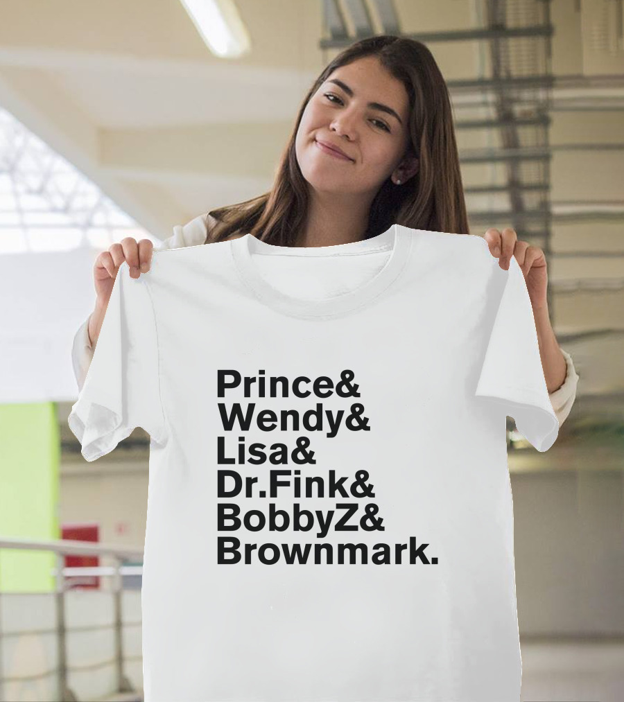 Prince Wendy Lisa Dr. Fink Bobby Z Brownmark The Revolution 1984 Purple Rain Band T-Shirt