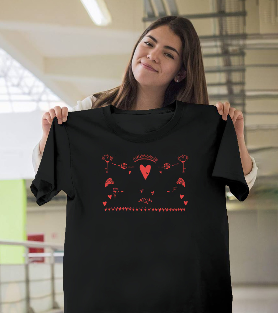Twin Soulmates Red Heart Reflections T-Shirt