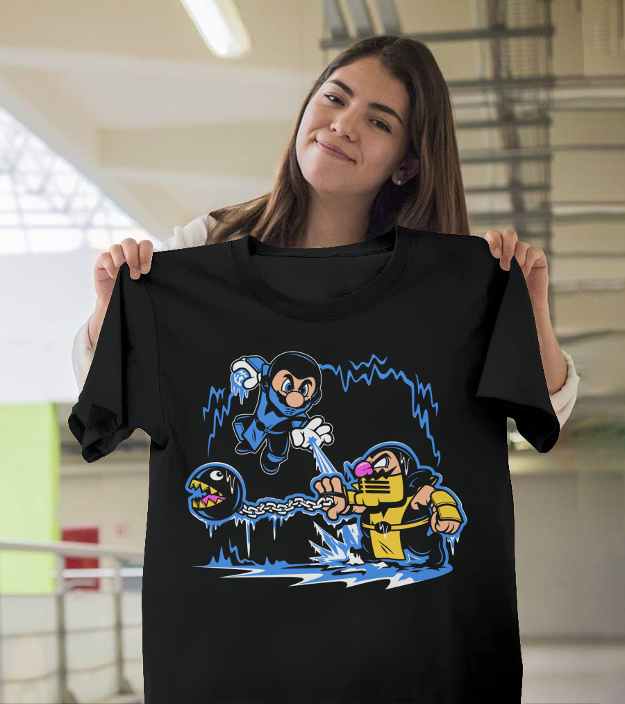Super Mario Kombat Freeze Showdown by Harebrained T-Shirt
