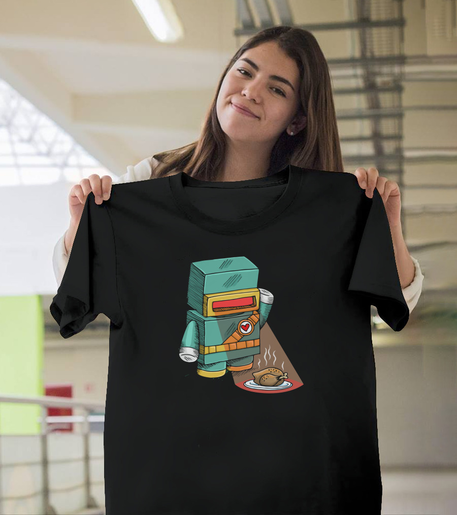 Microwave Robot with Hot Meal T-Shirt