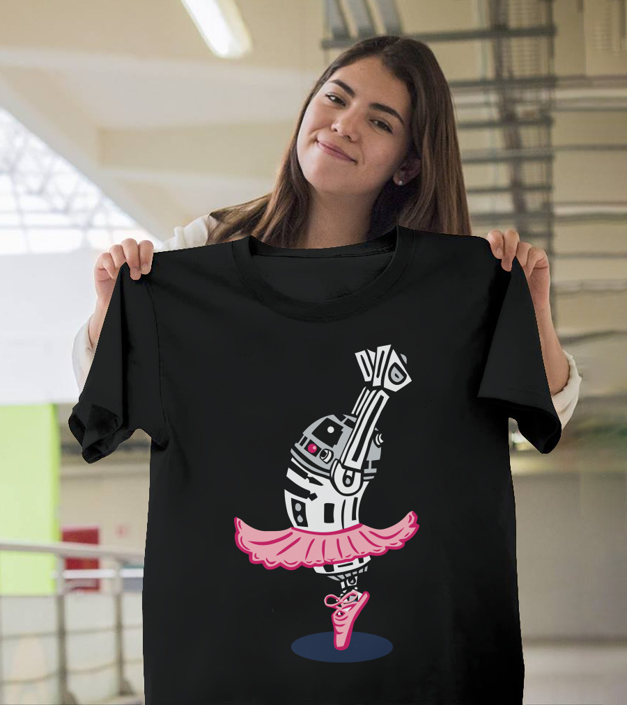 R22 D22 Robot Ballet Tutu Pink T-Shirt