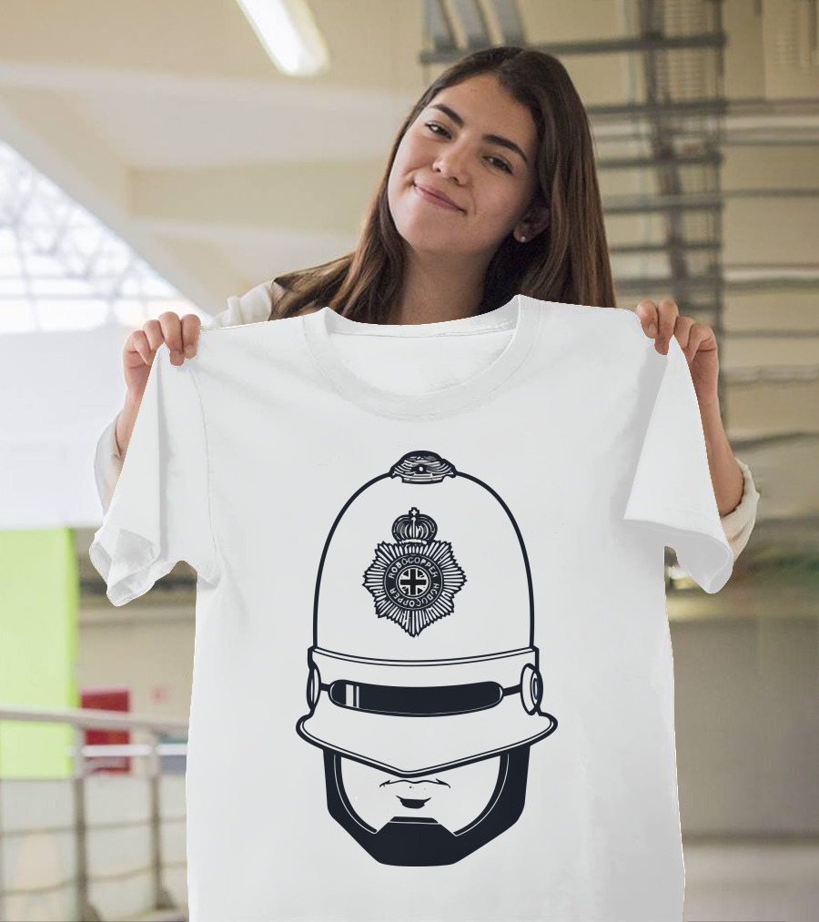 Robocopper Police Helmet Badge Fusion T-Shirt