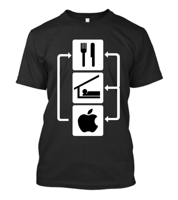 Eat Sleep Apple Computer Web Design Routine Cycle T-Shirt