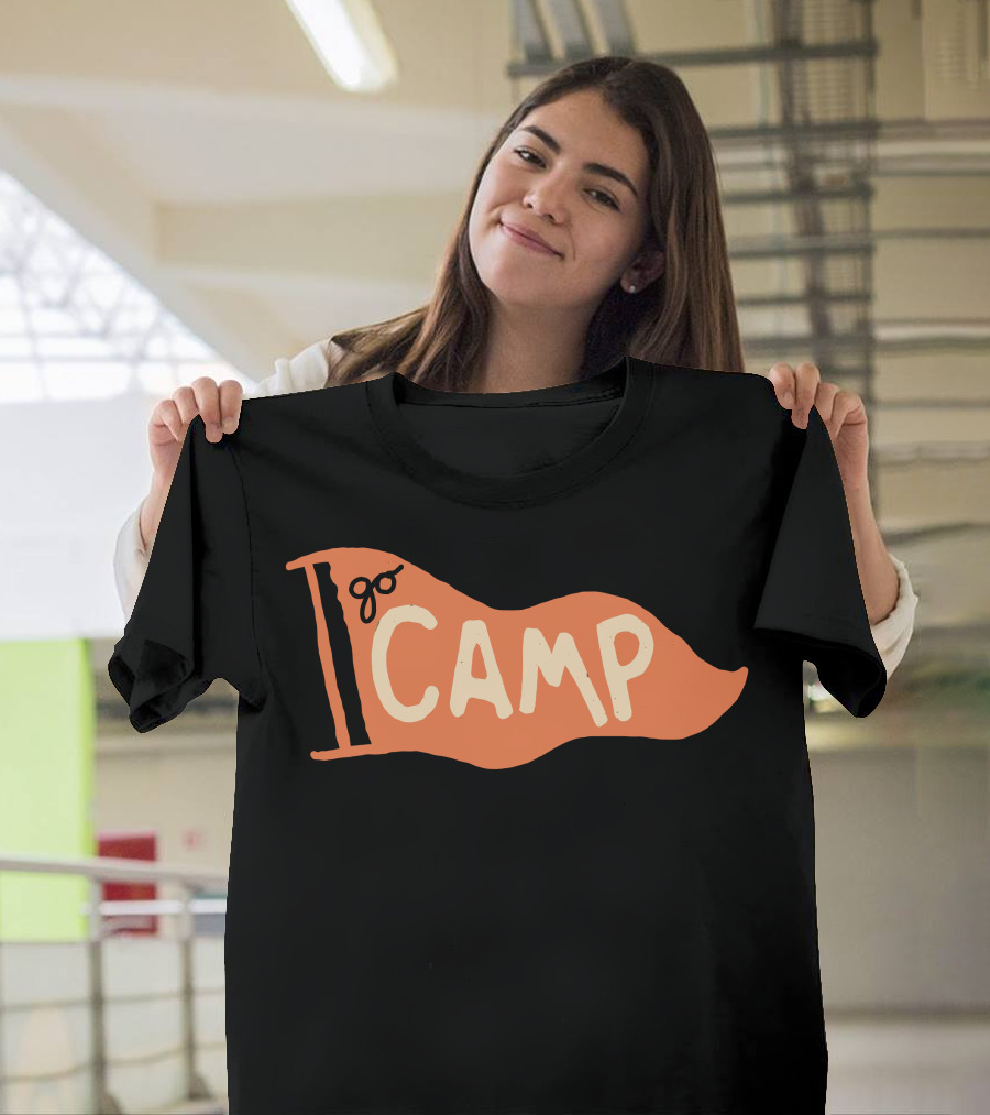 Go Camp Flag Adventure Vibes Camping Wanderlust T-Shirt
