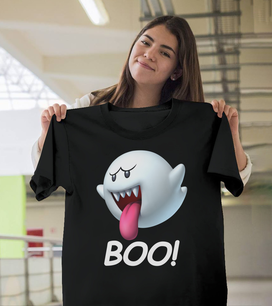 BOO Super Mario Ghost Character Ghostly Surprise T-Shirt