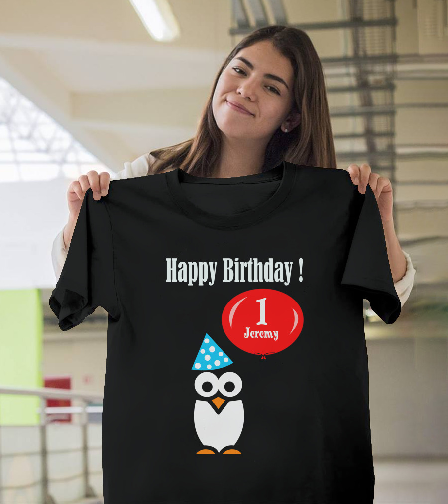 Happy Birthday Penguin 1 Jeremy Balloon T-Shirt