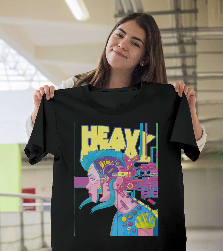 HEAVY 264 388 Pilot 0101 Cyberpunk Futuristic T-Shirt