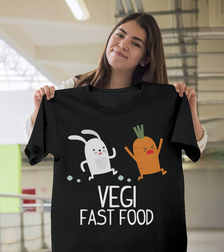 Vegi Fast Food Rabbit and Carrot Chase T-Shirt